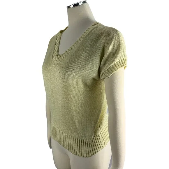 Leslie Fay 12 Vintage Sweater Lace Back - Picture 3 of 5